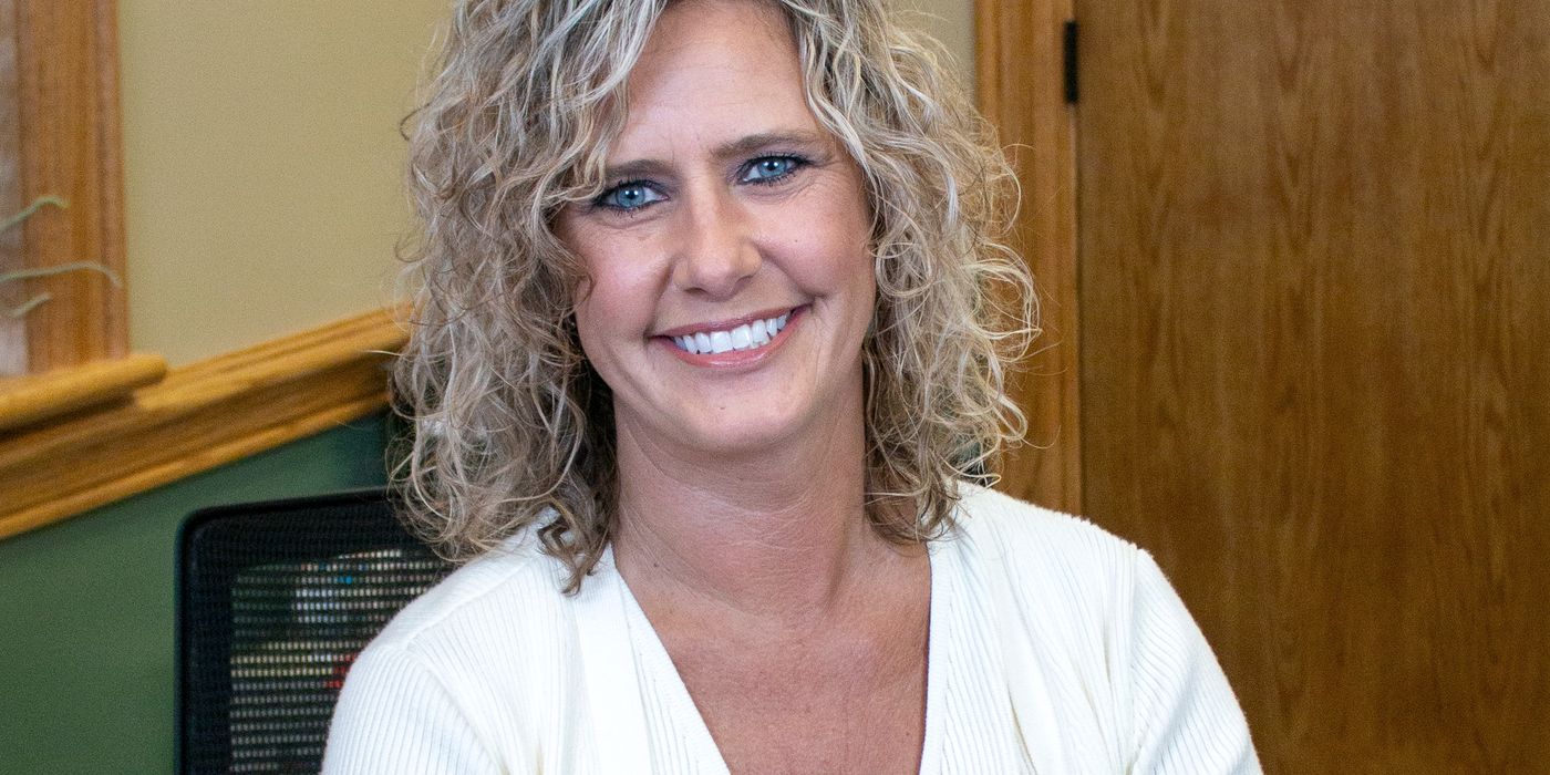 New Wilmington branch manager Melanie Boyer at her desk